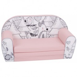 Rožinė minkšta sofa - 