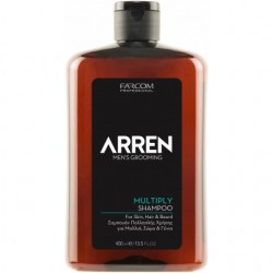Šampūnas-prausiklis plaukams, kūnui ir barzdai Farcom Professional ARREN Men's Grooming Multiply Shampoo 400ml